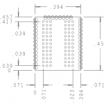 DDR3 78 Pin EdgeProbe(TM) Address Narrow Mechanical Outline