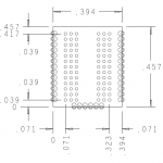 DDR3 78 Pin EdgeProbe(TM) Data Narrow Mechanical Outline