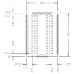 DDR3 96 Pin EdgeProbe(TM) Address Narrow Mechanical Outline
