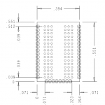 DDR3 96 Pin EdgeProbe(TM) Data Narrow Mechanical Outline