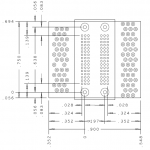 DDR3 96 Ball Oscilloscope Socketed Interposer Mechanical