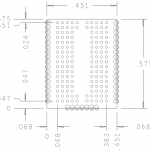 DDR4 144 Pin EdgeProbe(TM) Address Mechanical Outline