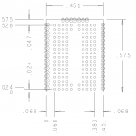 DDR4 144 Pin EdgeProbe(TM) Upper Data Mechanical Outline