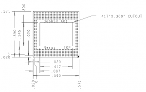 LPDDR4 366 Ball Riser Mechanical Outline