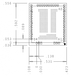 LPDDR3 221 Ball Direct Attach Interposer Mechanical Outline