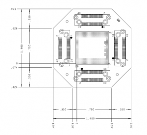 LPDDR4 366 Pin Digital Component Interposer Mechanical