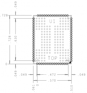 NFLASH 152 BALL OSCILLOSCOPE EDGEPROBE MECHANICAL DIMENSIONS