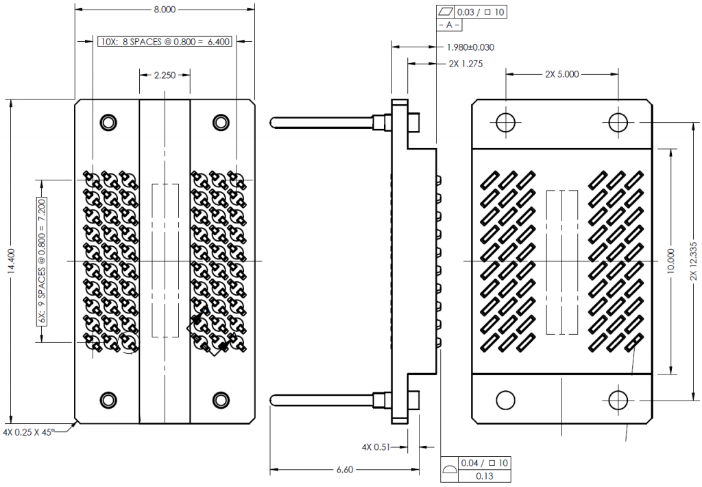 LPDDR 60 Ball Target Socket Mechanical