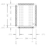 DDR4 78 Ball XH Series EdgeProbe Interposer Address Narrow Mechanical