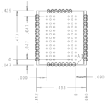 DDR4 78 Ball XH Series EdgeProbe Interposer Data Wide Mechanical