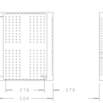 LPDDR4 200 Pin XH EdgeProbe Interposer Address Mechanical