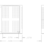 LPDDR4 200 Pin XH EdgeProbe Interposer Data B Mechanical