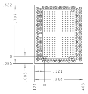 LPDDR4 200 Ball XH Direct Attach Interposer Mechanical Outline