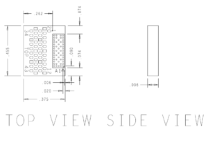 DDR5 55 Ball Data Buffer XH Series Direct Attach Interposer Mechanical Dimensions