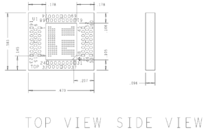 LPDDR4 149 Ball XH Series Direct Attach Mechanical Dimensions