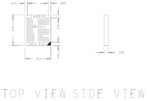 LPDDR4 149 Ball Riser Mechanical Dimensions