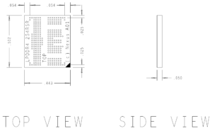 LPDDR4 254 Ball Riser Mechanical Dimensions