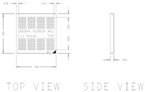 LPDDR4 432 Ball Riser Mechanical Dimensions