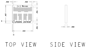 LPDDR5 297 Riser Mechanical Outline