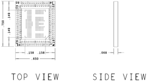 LPDDR4 254 XH Series Direct Attach Mechanical Outline