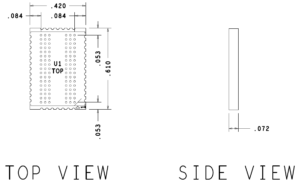 DDR5 X16 XH Series EdgeProbe Address Mechanical Outline