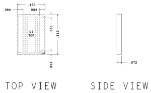 DDR5 X16 XH Series EdgeProbe Data Mechanical Outline