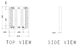 DDR5 X16 XH Series Direct Attach Mechanical Outline