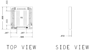 DDR4 78 Ball XH Series Direct Attach Mechanical Outline